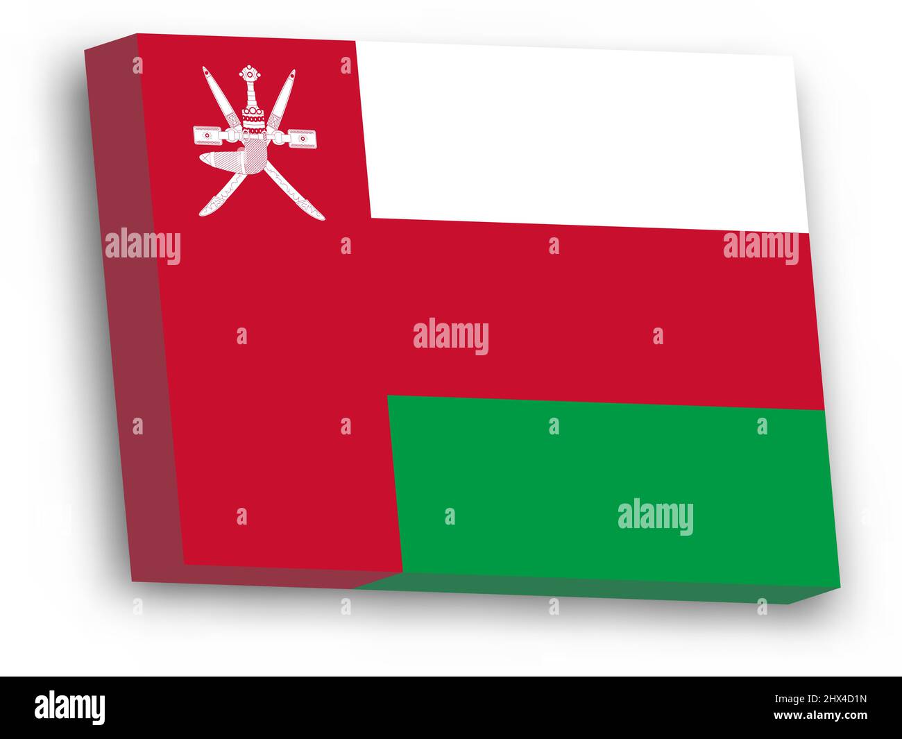3D vector flag of Oman Stock Vector
