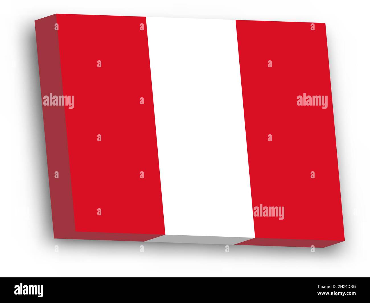 3D vector flag of Peru Stock Vector