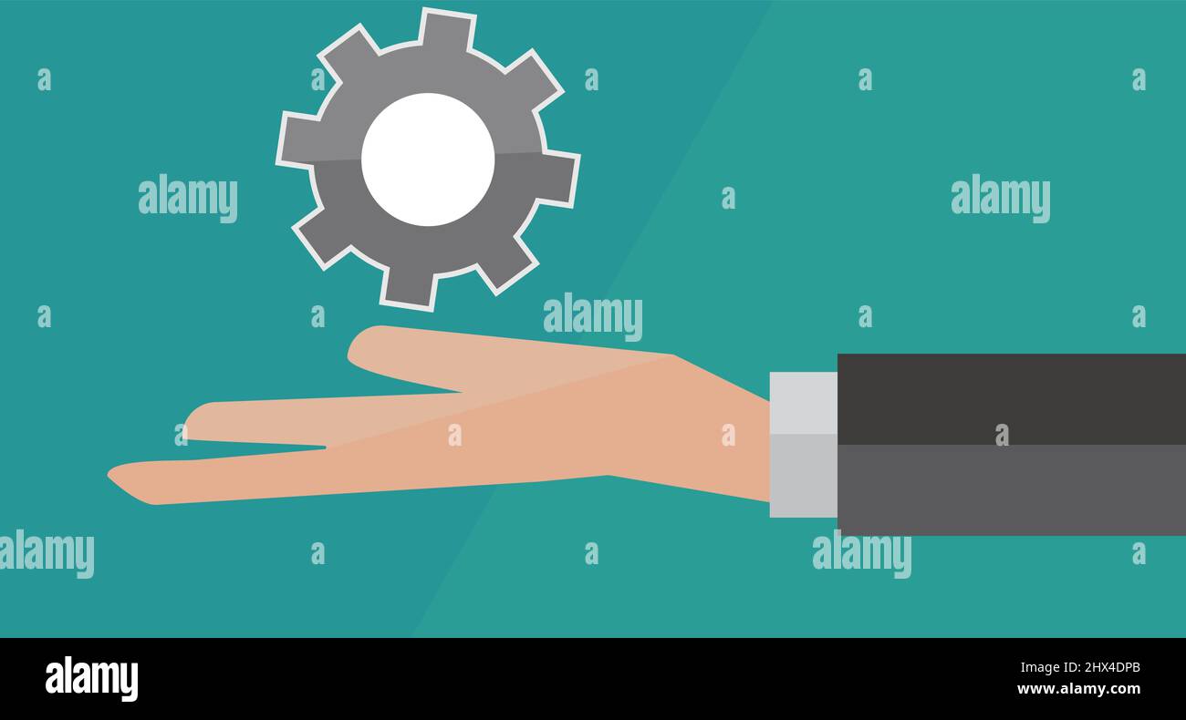 Male hand holding a gear. Proposed design and mechanism. Configuration ...