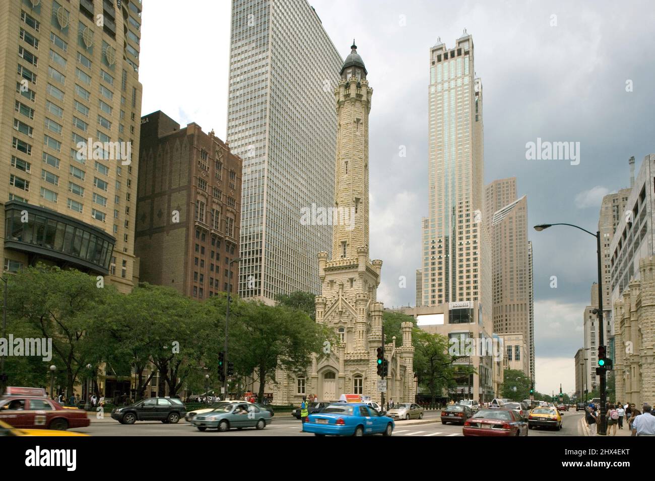 WATER TOWER MICHIGAN AVENUE CHICAGO  ILLINOIS USA Stock Photo