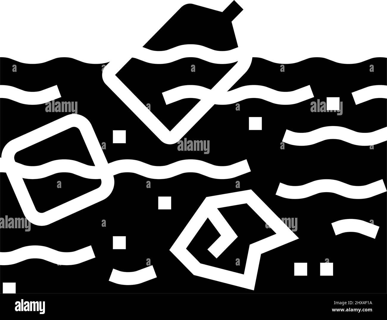 pollution plastic glyph icon vector illustration Stock Vector Image ...