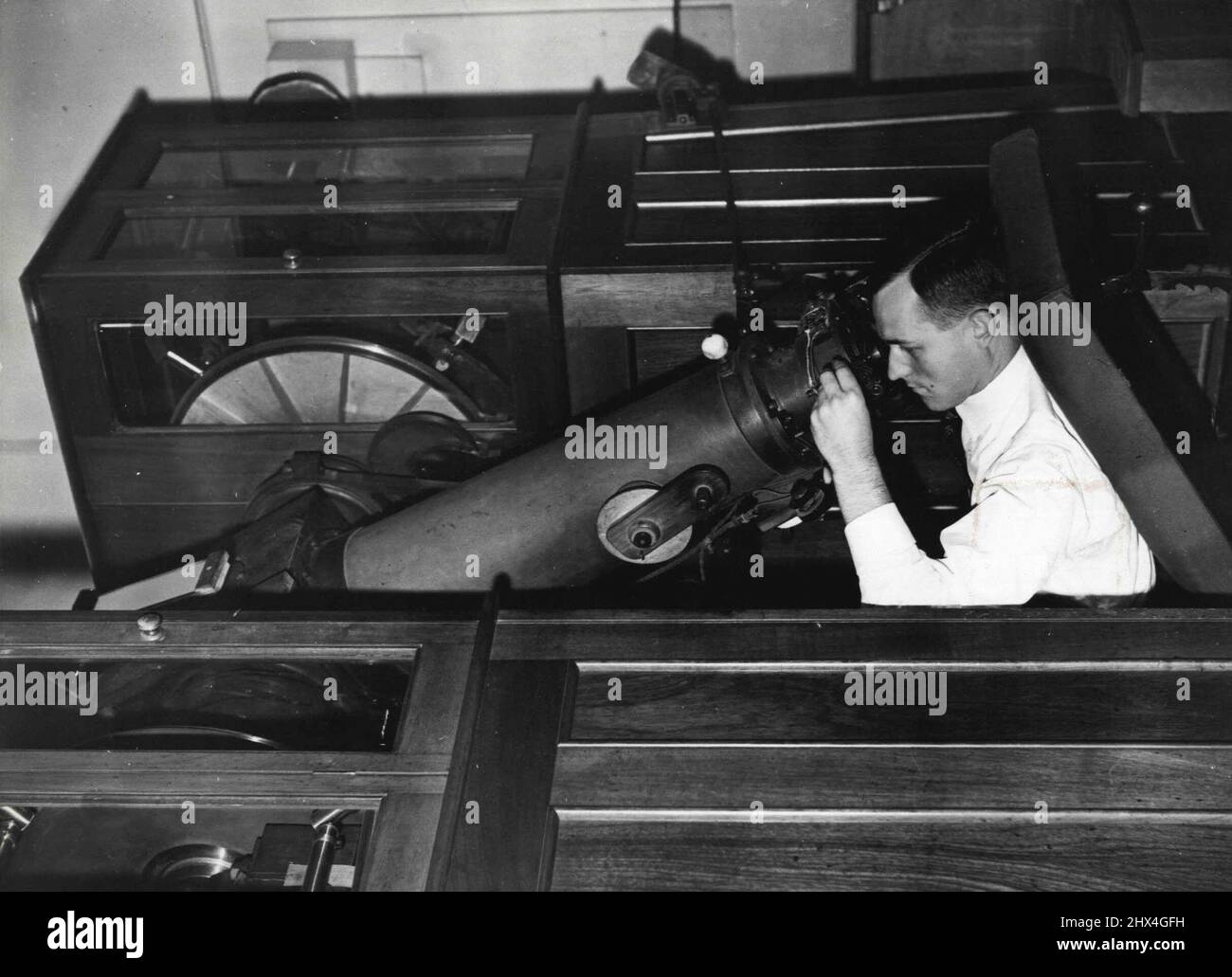 Telescope at Sydney Observatory. April 22, 1938 Stock Photo Alamy