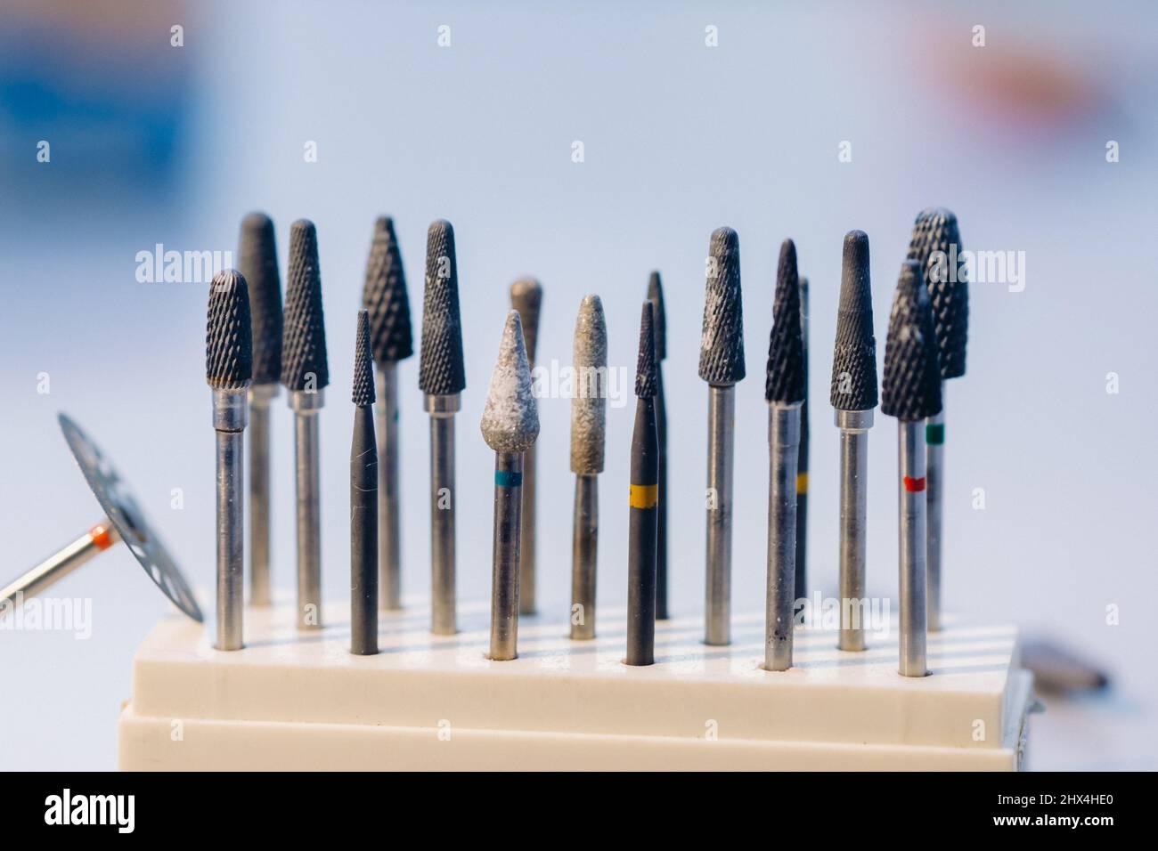 Grinding tools and drills for dental technicians Stock Photo Alamy