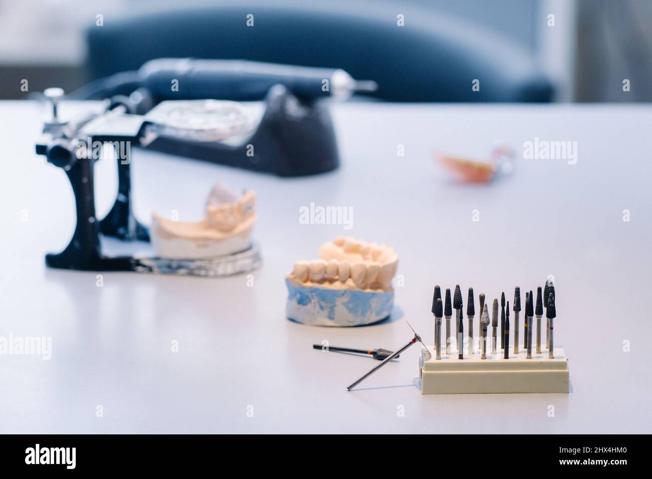 Grinding tools and drills for dental technicians Stock Photo Alamy