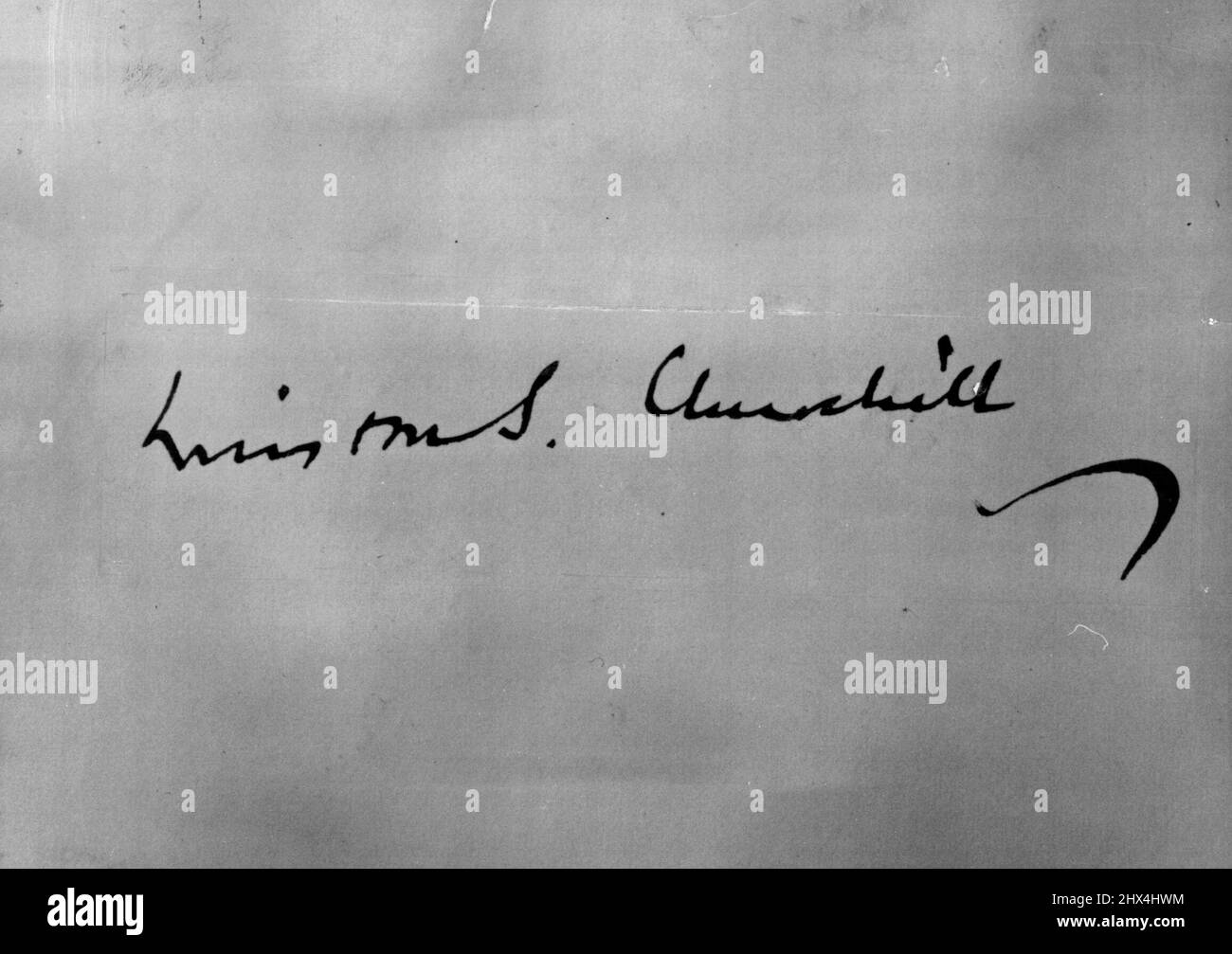 The Churchill Cheque is Paid In - A close up of the cheque for £150,000 which was presented to Sir Winston Churchill on his 80th, Birthday this week and was this afternoon being paid into the Bank. Sir Winston Churchill's birthday cheque was today paid into Barolays Bank in Euston Road (London). The cheque which was presented to the Prime Minister on his 80th. Birthday is for the sum of £150,000 made up of contributions, large and small from all parts of the world, as a result of the Winston Churchill Birthday Fund. December 02, 1954. (Photo by Fox Photos). Stock Photo