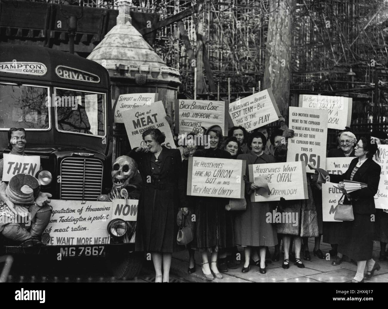 British Housewives Protest At Meat Ration A deputation of British ...