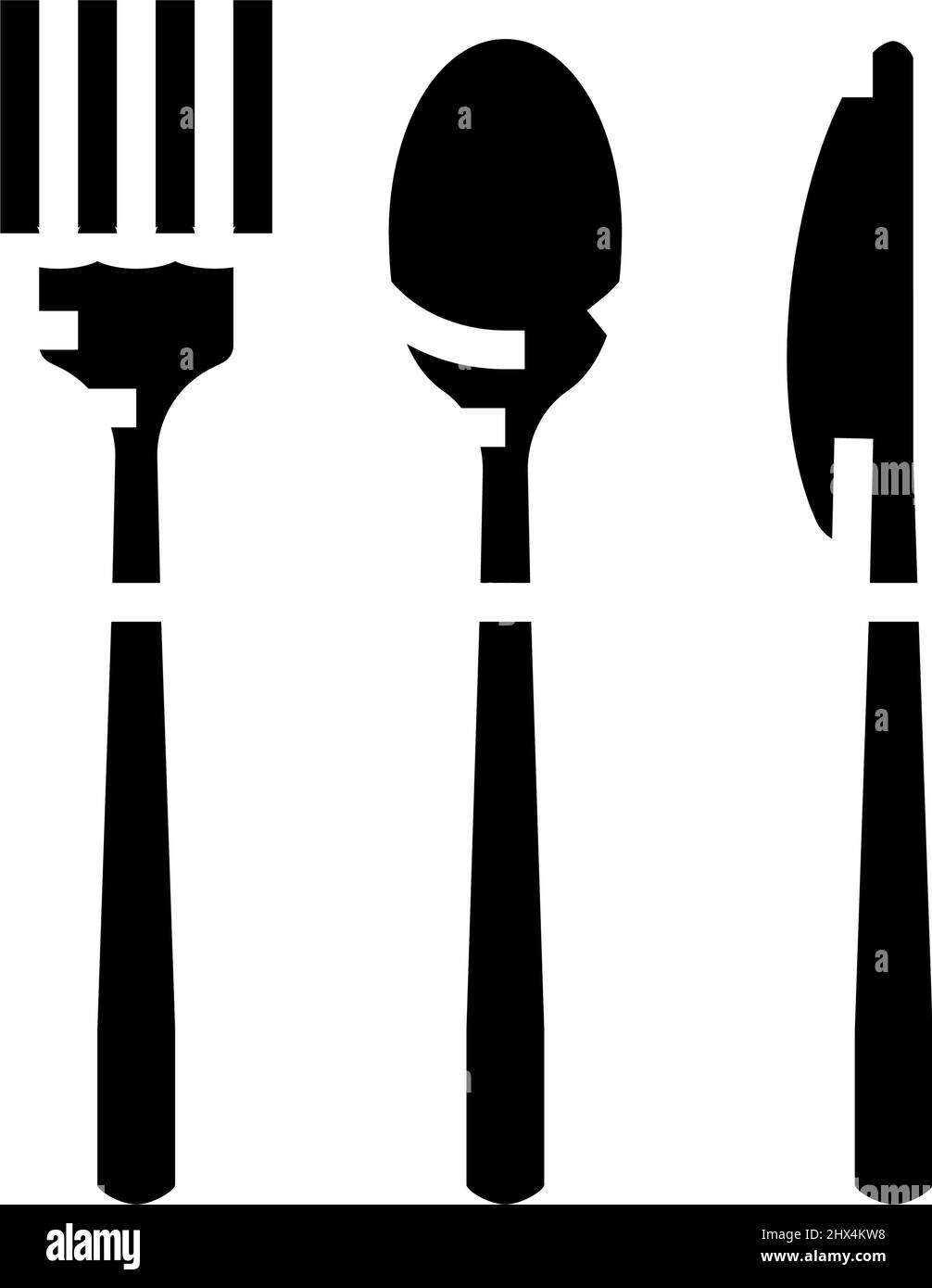 cutlery plastic glyph icon vector illustration Stock Vector Image & Art