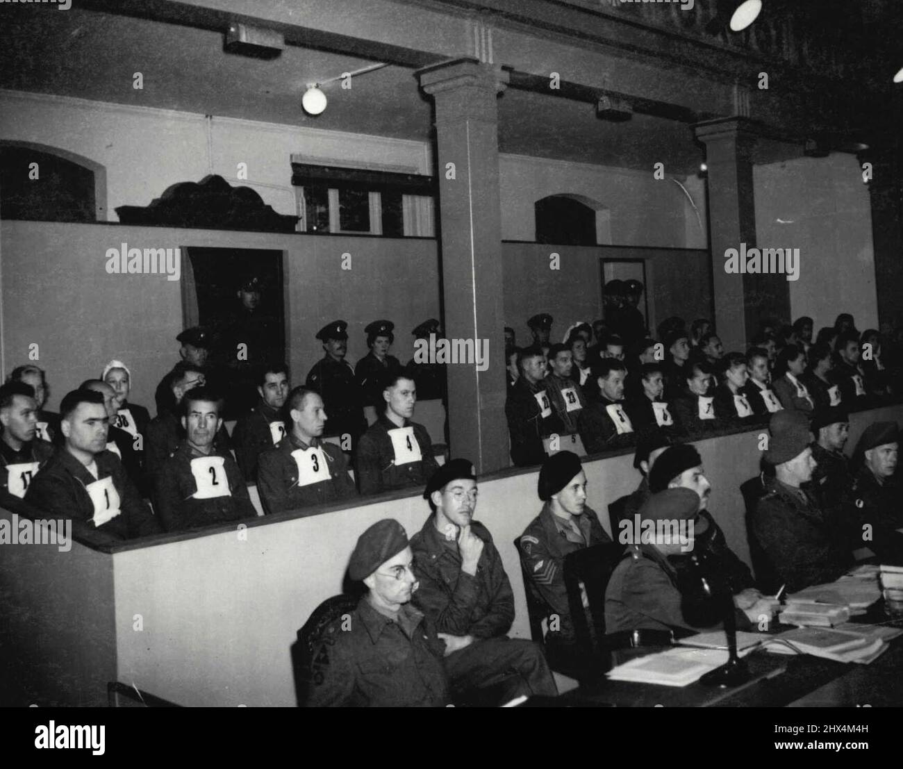 Belgen Trials at Luneburg - Trial of Josef Kramer and 44 others Stock Photo