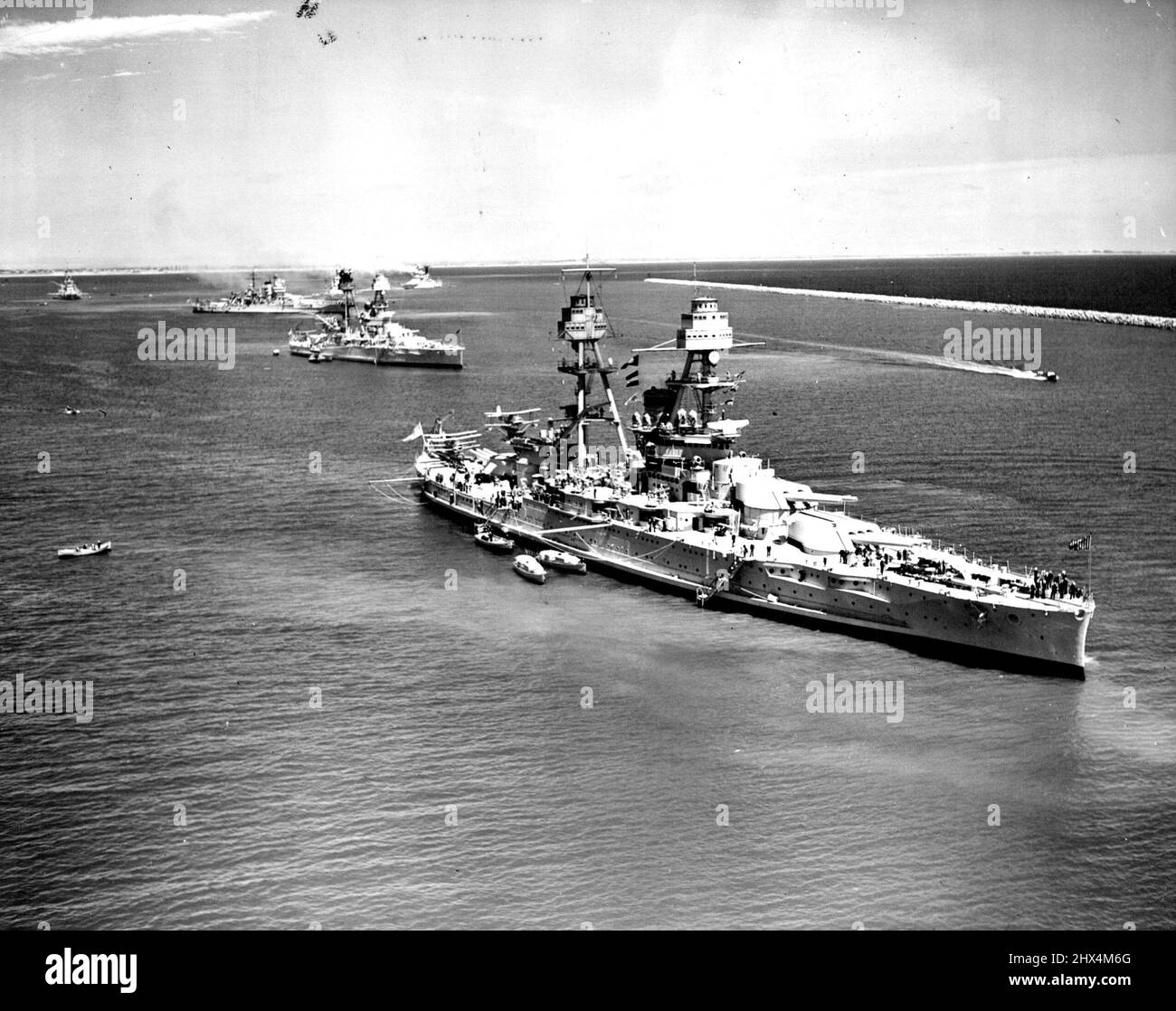 American Navy - Oklahoma. April 30, 1938. (Photo by Wide World Photos). Stock Photo