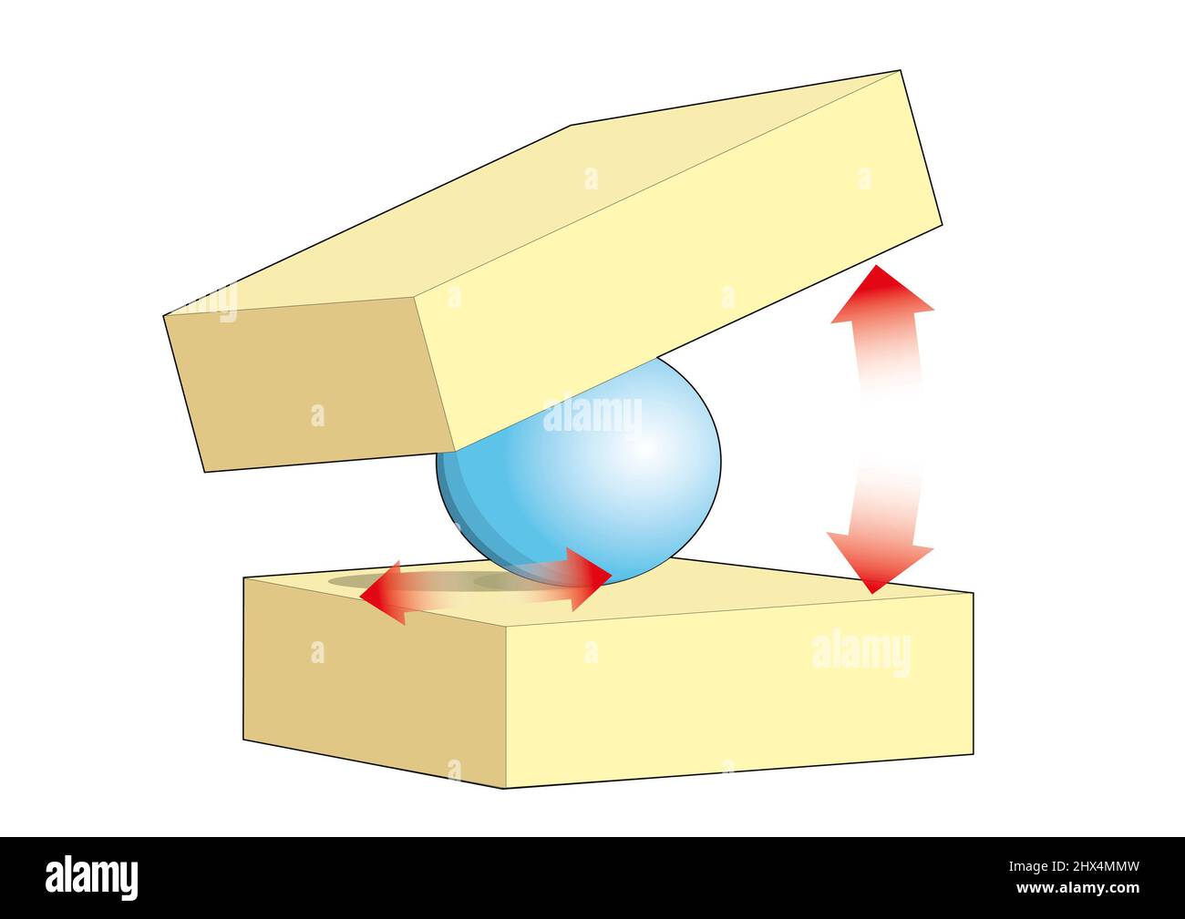 How the Disc Allows Movement, illustrating vertebrae and nucleus pulposus Stock Photo