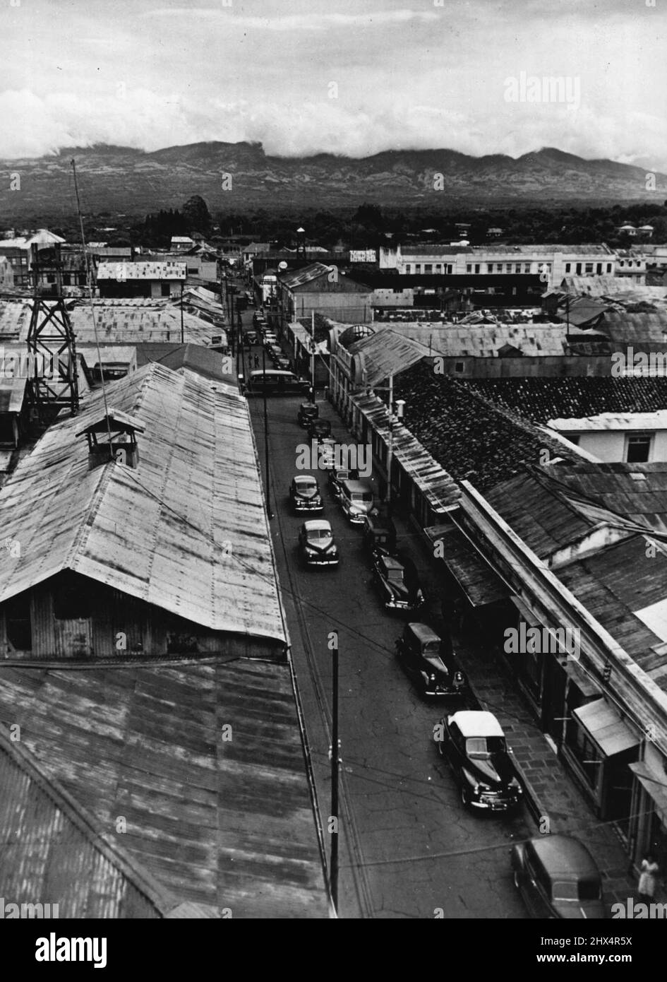 San Jose, Costa Rica Rooftop view of the industrial section of San