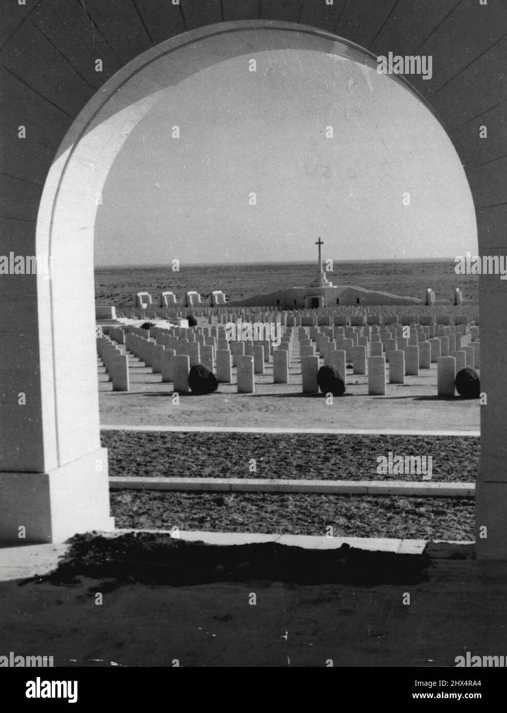 El Alamein - Egypt - United Arab Republic. October 12, 1954. (Photo by Planet News Ltd.) Stock Photo