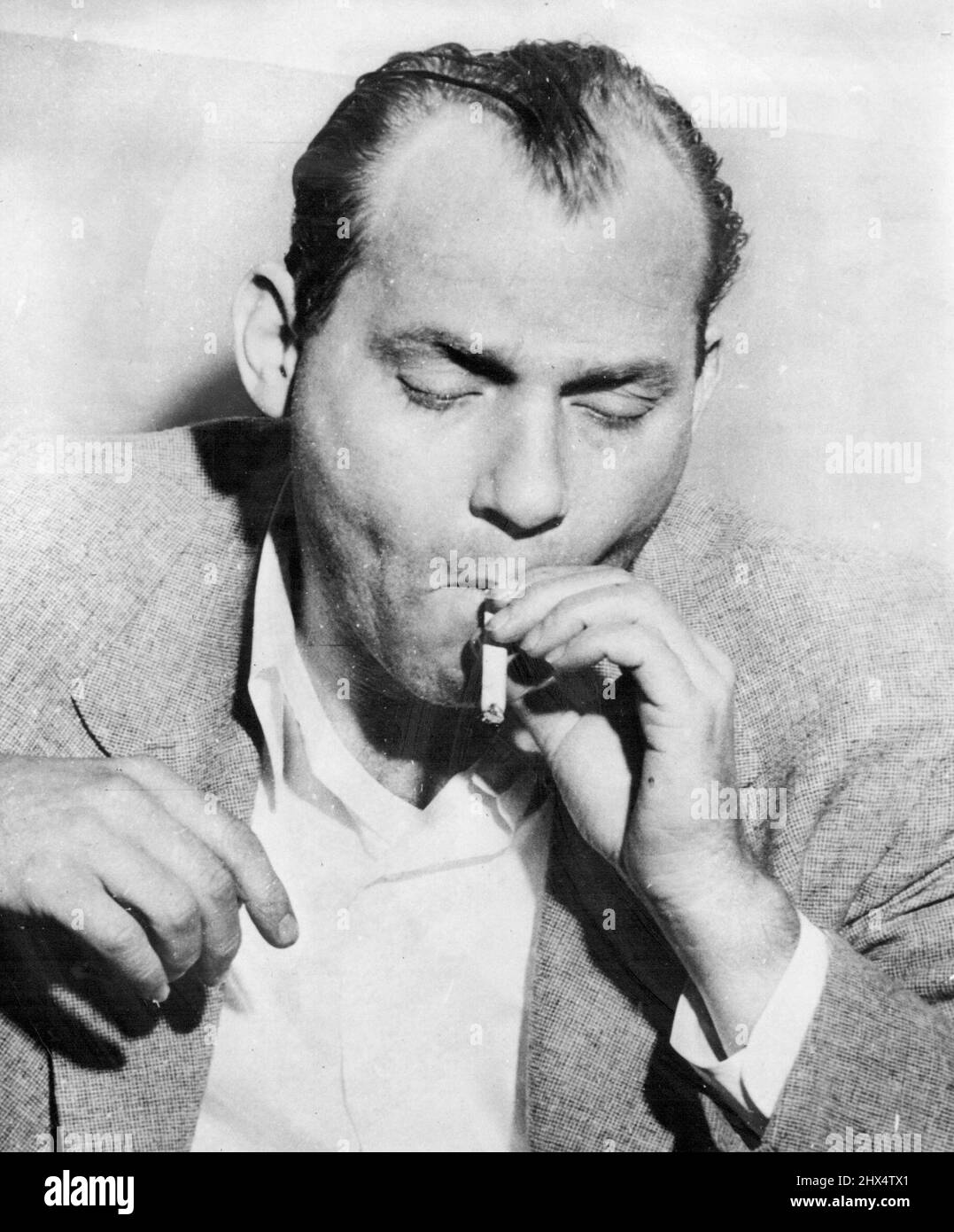 Kidnaper Puffs Cigarette - This is a closeup of Carl Austin Hall, 37 ...