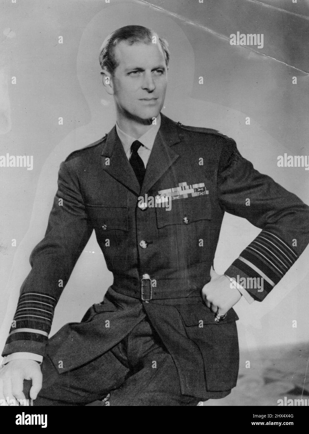 The Duke as a Marshal of the Royal Air Force: This latest Royal Command Portrait by Baron shows H.R.H. The Duke of Edinburgh in his uniform as a Marshal of the Royal Air Force - one of his recent promotions. March 17, 1953. (Photo by Reuterphoto). Stock Photo