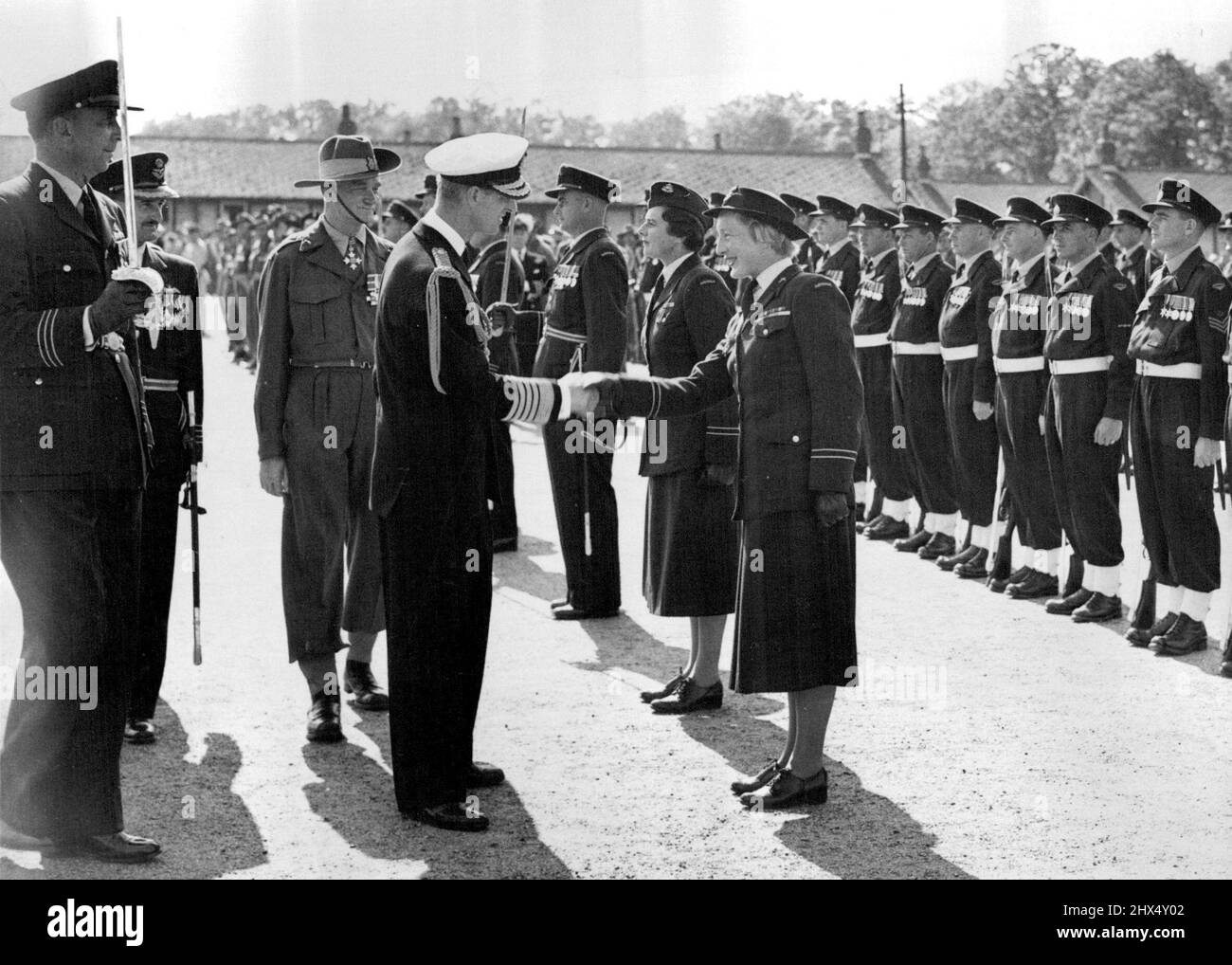 The Duke of Edinburgh Reviews Empire Troops Here For The Coronation