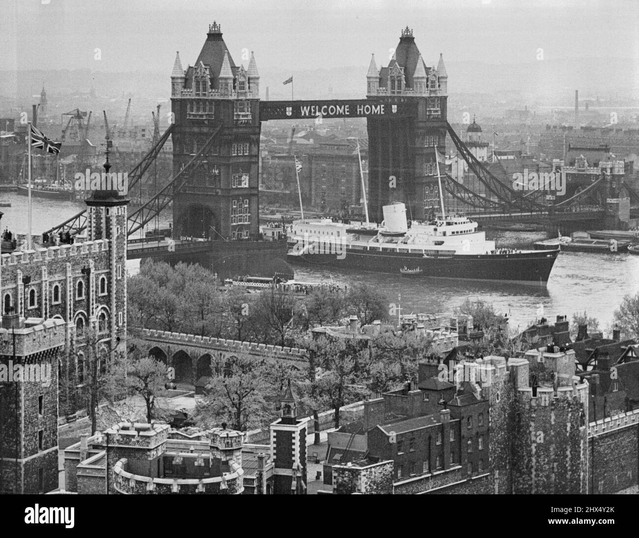 The Britannia Comes Home Slowly and proudly its royal journey ended