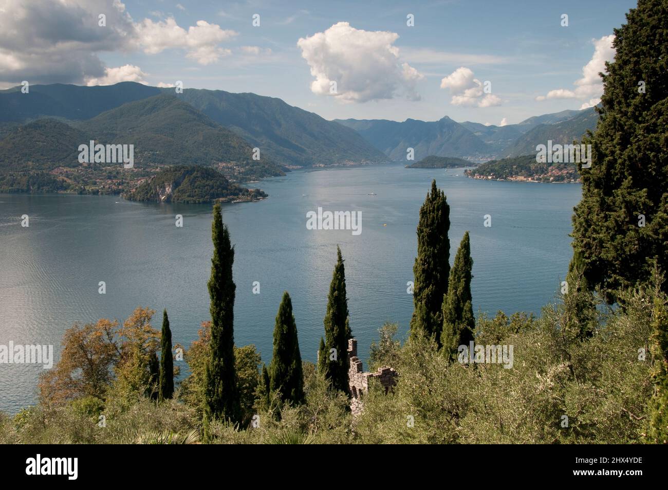 Back Roads Northern Italy - Drive 4, Back Roads Northern Italy, Italy, Lombardy, Lake Como, Castello de Vezio, lake views from Castle Stock Photo