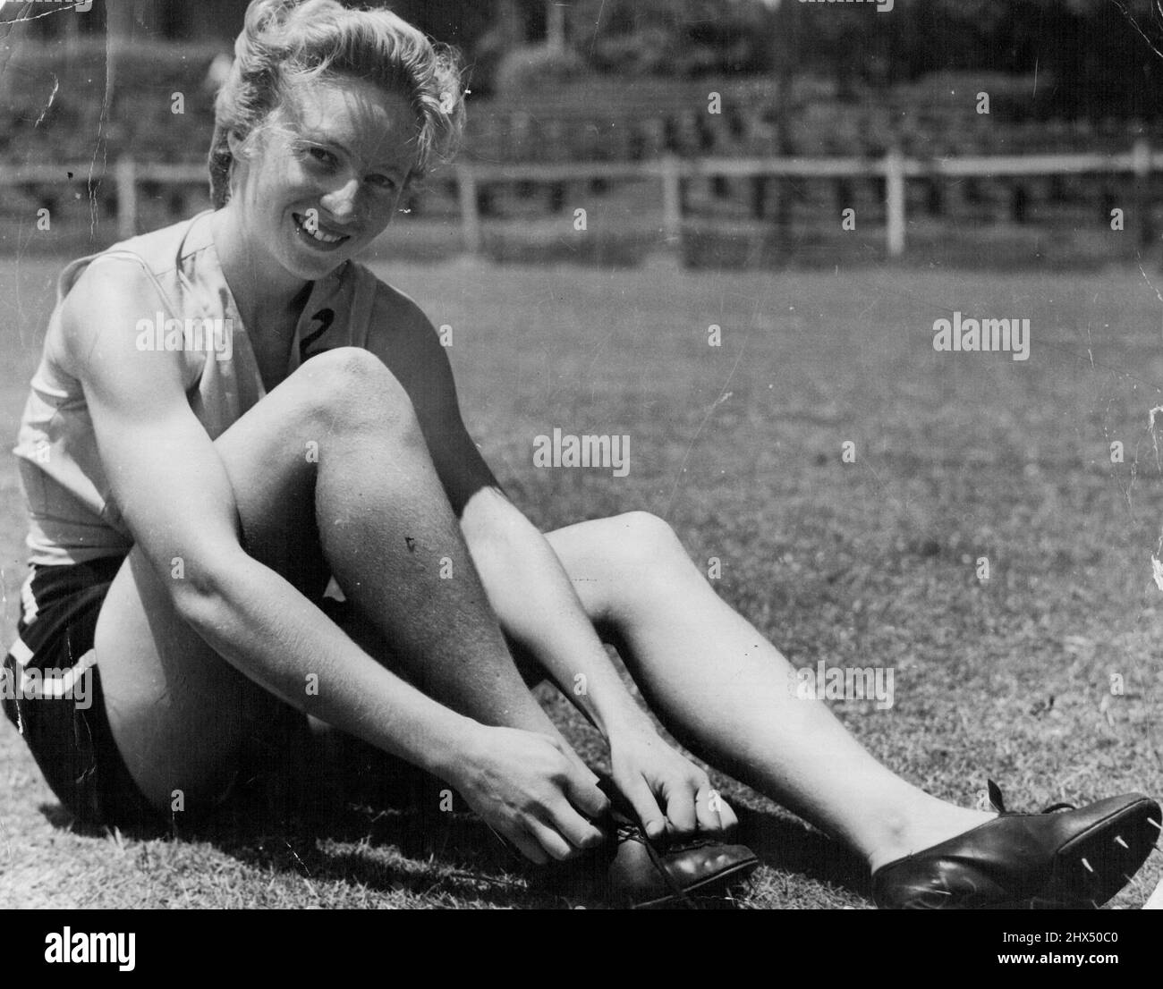 Shirley Strickland - Australian Hurdler. July 13, 1951. Stock Photo