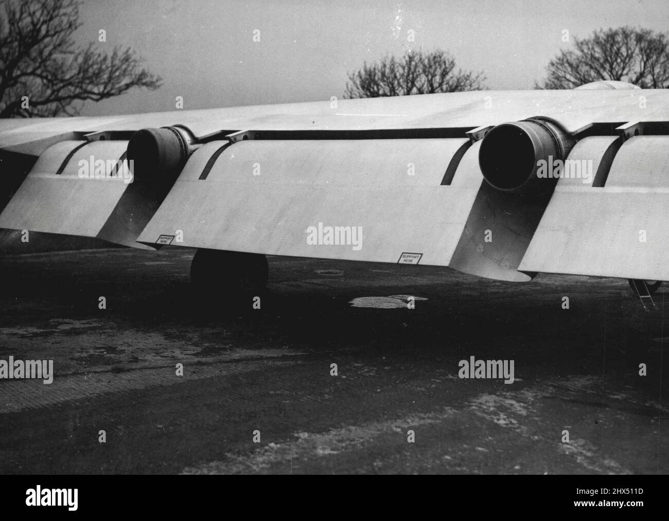 Britain's First Flying Wing -- A view of the jets of the new A.W.52 on ...