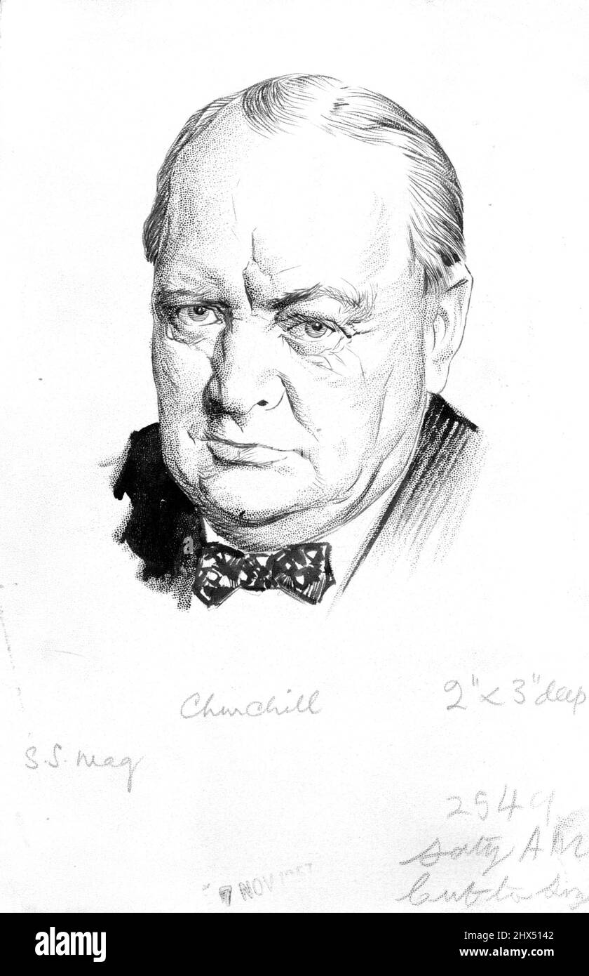 Churchill. February 04, 1945. Stock Photo