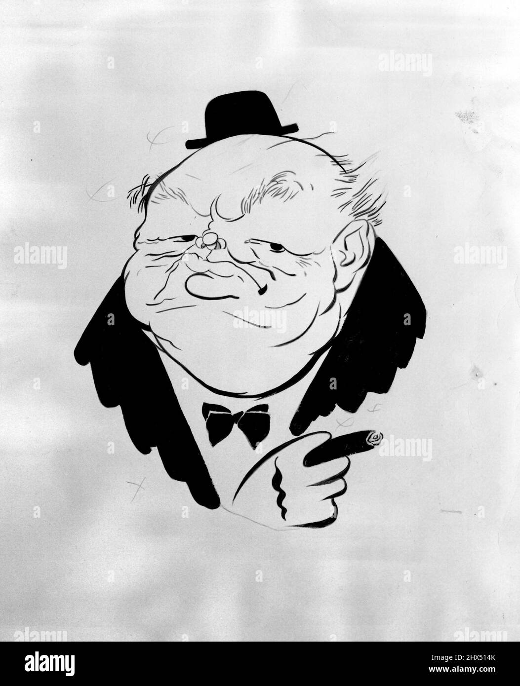 Churchill. March 29, 1954. Stock Photo