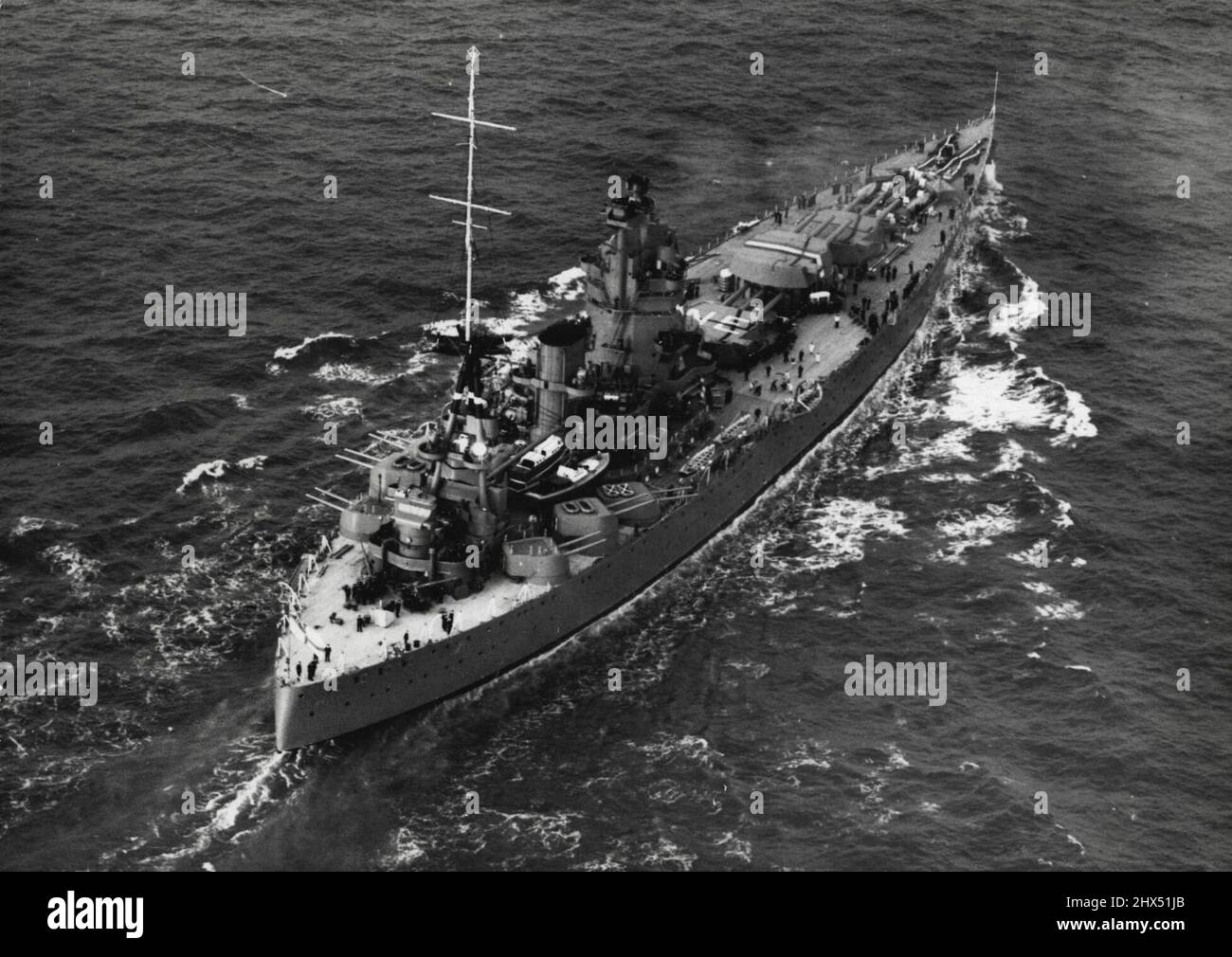 Combined air and naval exercises 1938. The home fleet when returning to