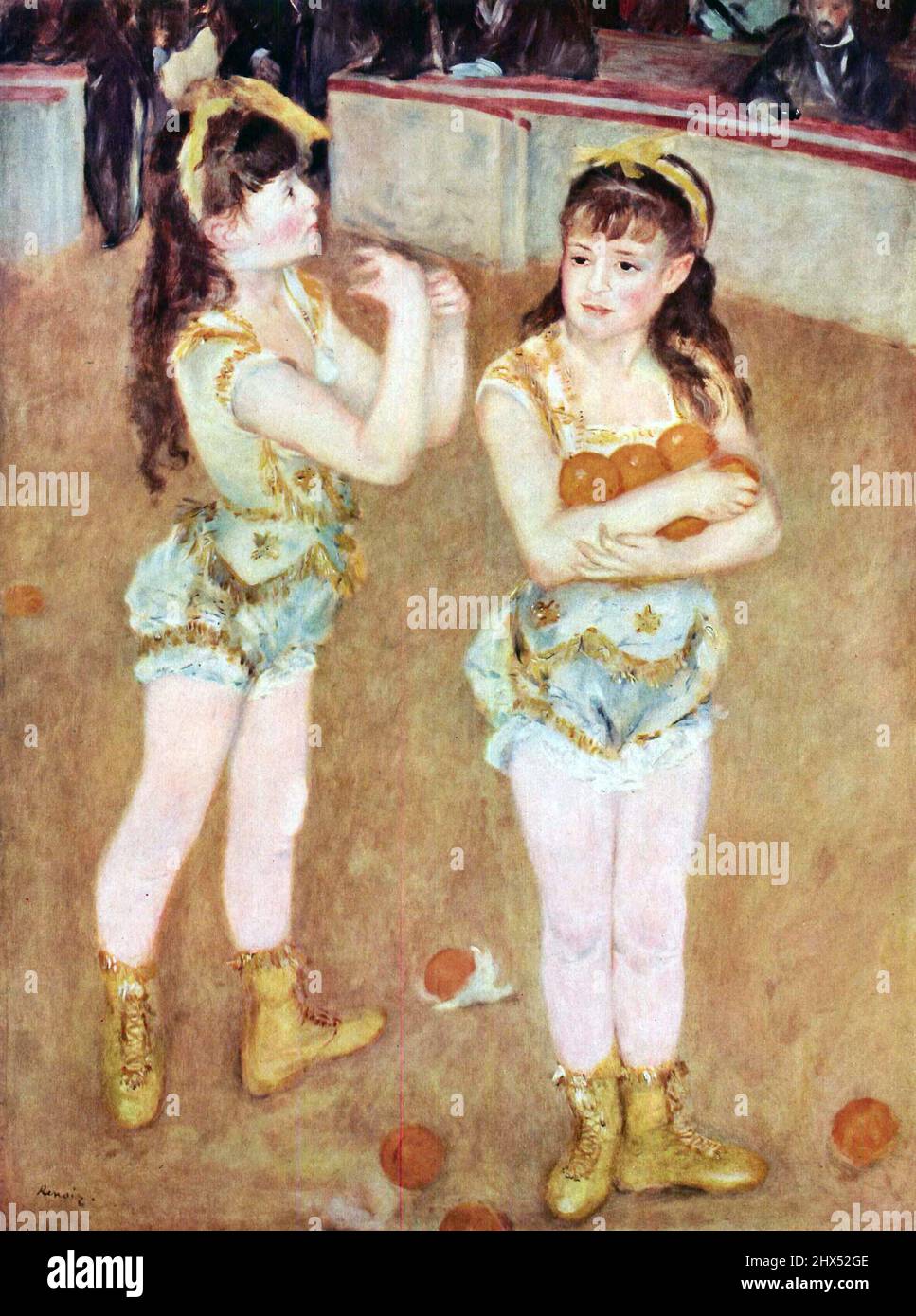 Auguste Renoir; Acrobats at the Cirque Fernando (Francisca and Angelina Wartenberg) (1879), Im Zirkus Fernando, 皮埃尔-奥古斯特·雷诺阿, 在馬戲團, W cyrku, Au cirque Stock Photo