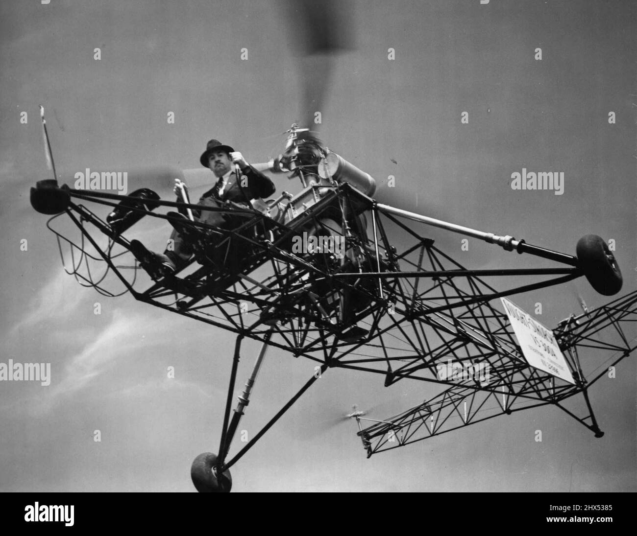 In this helicopter inventor Igor Sikorsky literally hung in the air