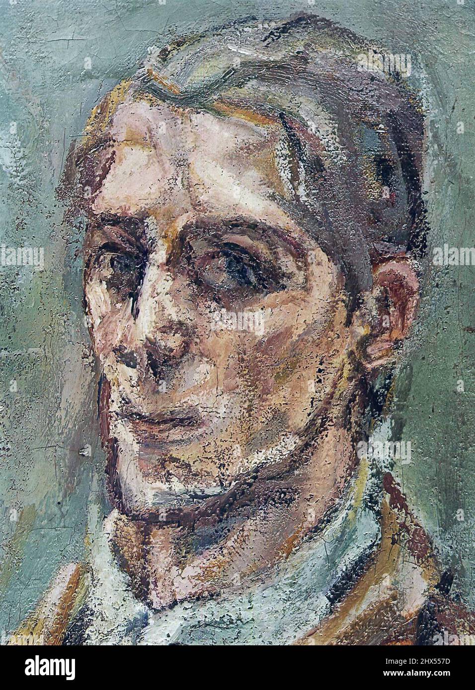 Oskar Kokoschka, Selbstbildnis aus Doppelbildnis (Ausschnitt), Self portrait - Double portrait (fragment) Stock Photo