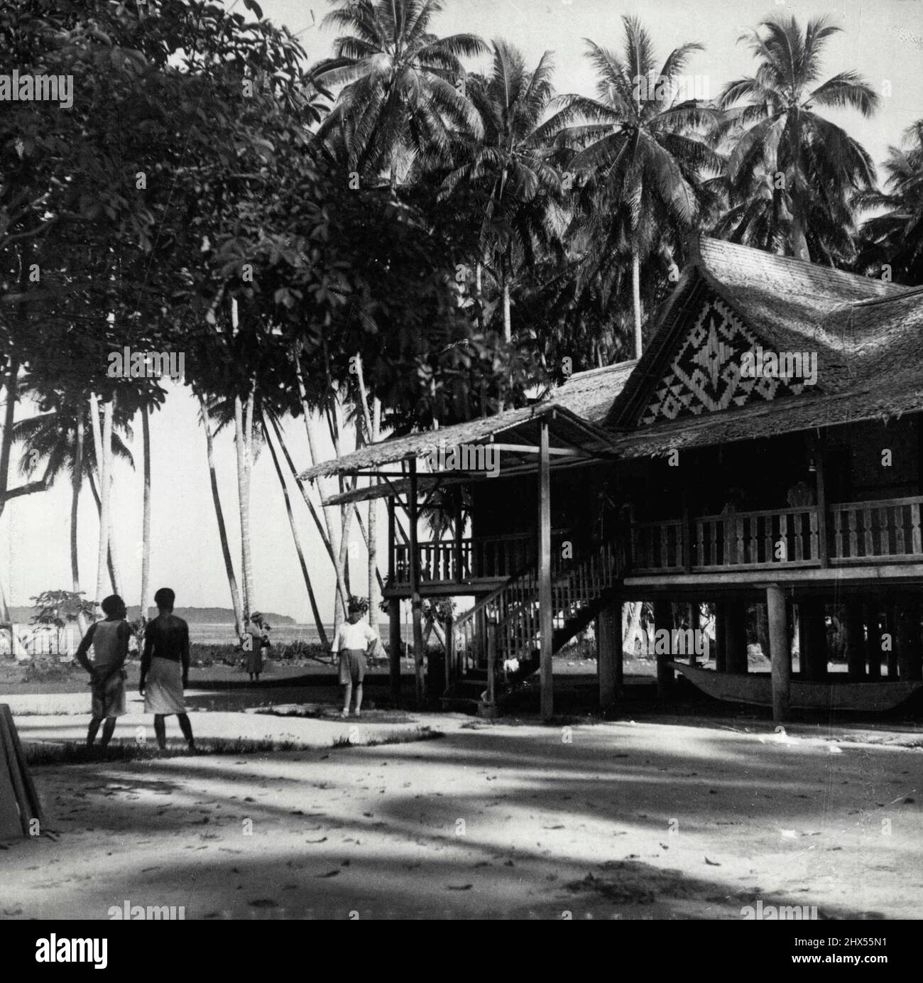 Solomon Islands - Places. August 14, 1942. (Photo by R. Lowet). Stock Photo