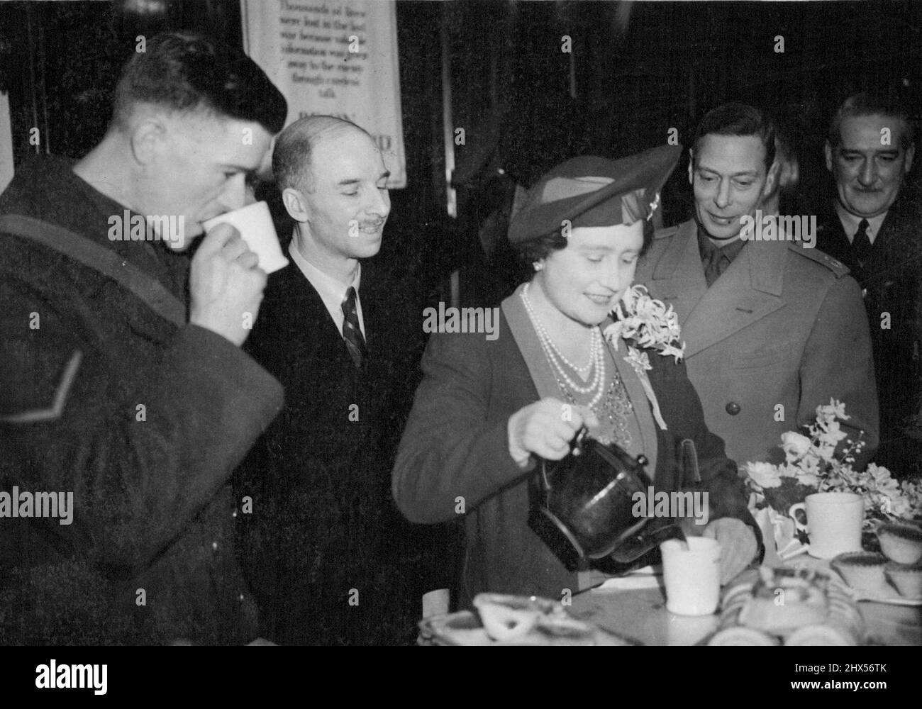 Royal Visit To Ulster Canteen In Cockspur Street The King & Queen visited the Ulster ***** in