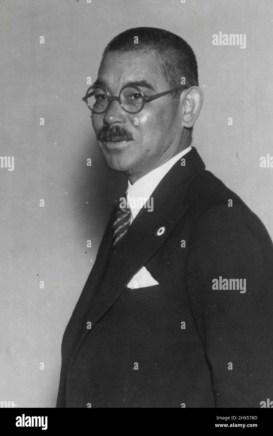 Yosuke Matsuoka - Japan Foreign Minister. July 18, 1940. (Photo by The Domei News Photos Service). Stock Photo