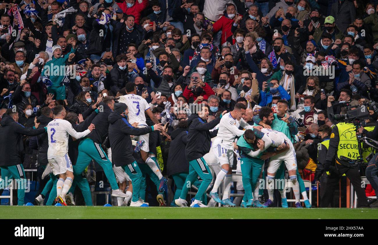 Madrid, Spain. 09th Mar, 2022. 09 March 2022; Santiago Bernabeu Stadium, Madrid, Spain Madrid, Spain. 09th Mar, 2022. 09 March 2022; Santiago Bernabeu Stadium, Madrid, Spain