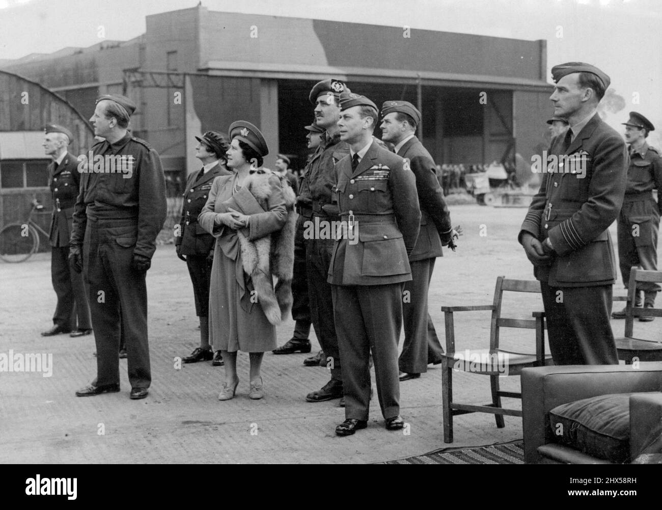 Parachute Raid Seen by King and Queen - T.M. The King and Queen ...