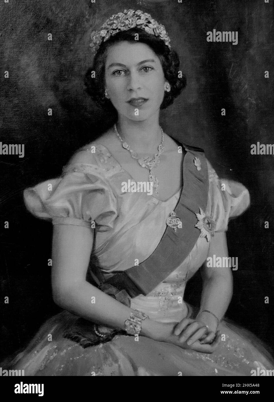 Queen elizabeth 1949 queen elizabeth Black and White Stock Photos