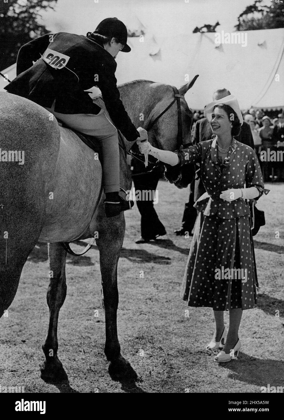 The Queen At Royal Windsor Horse Show The Queen presenting a prize