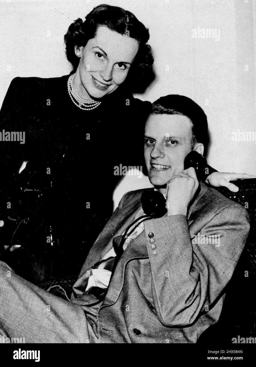 Billy and Ruth graham. February 06, 1955. Stock Photo