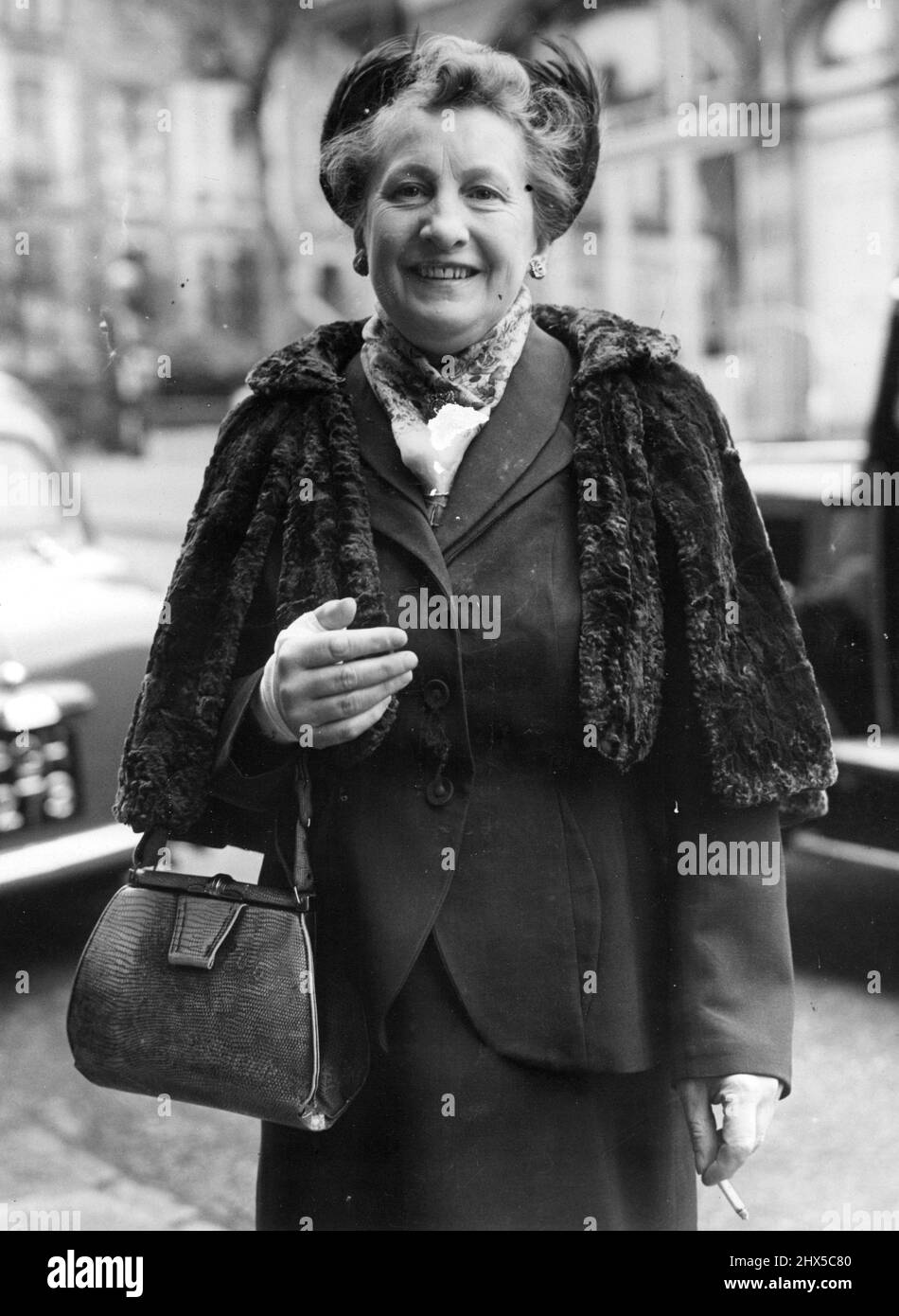Mrs. Gladys Yule. April 29, 1955. (Photo by Evening Standard Stock ...