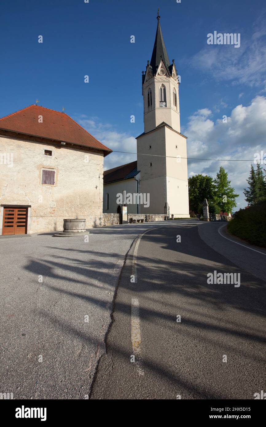 Slovenia, Lower Carniola, Novo Mesto, St. Nicholas church Stock Photo