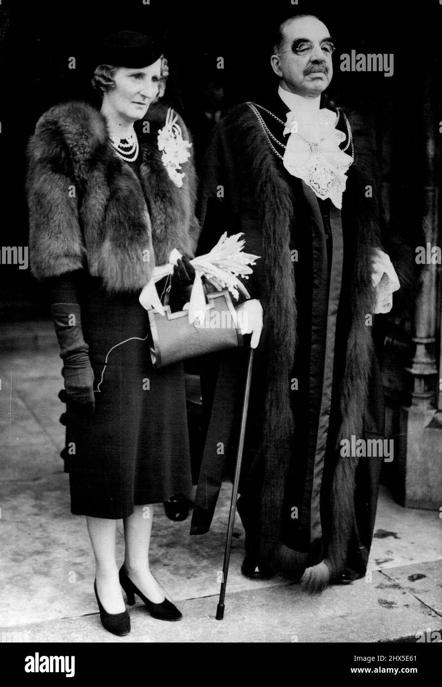 New Lord Mayor Sworn In Sir William Coxen with Lady Coxen after the