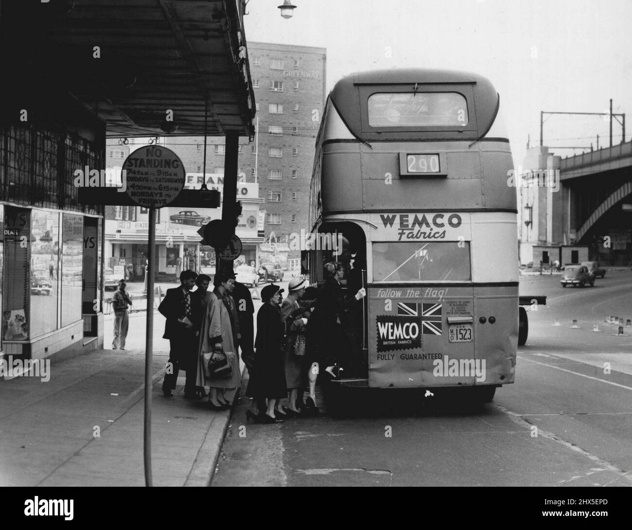 Traffic Series. Bus Stop -- This bus heading for Wynyard pulled into