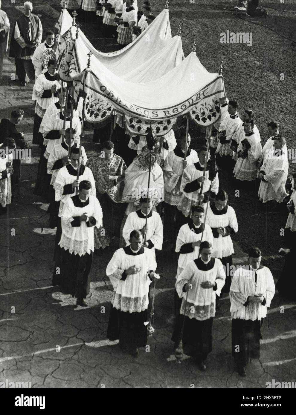 Corpus Christi Bearing the Host at High Mass during Corpus Christi
