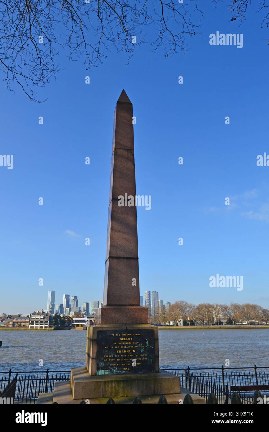 A granite memorial obelisk, unveiled in 1855, in memory of explorer ...