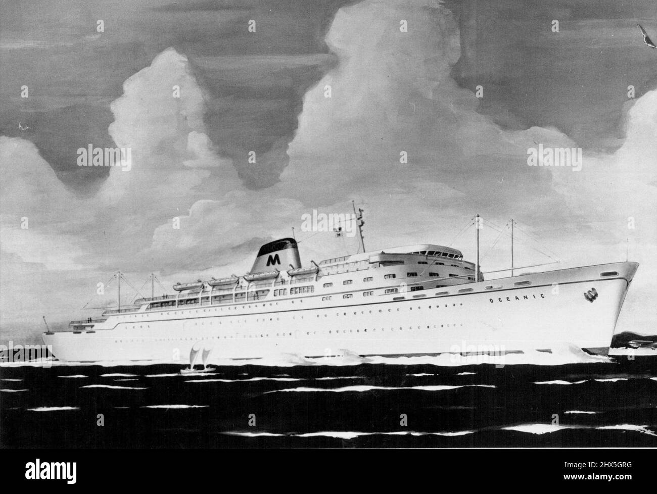 "Oceanic" Matson Line Merchant Shipping. October 01, 1954. (Photo by