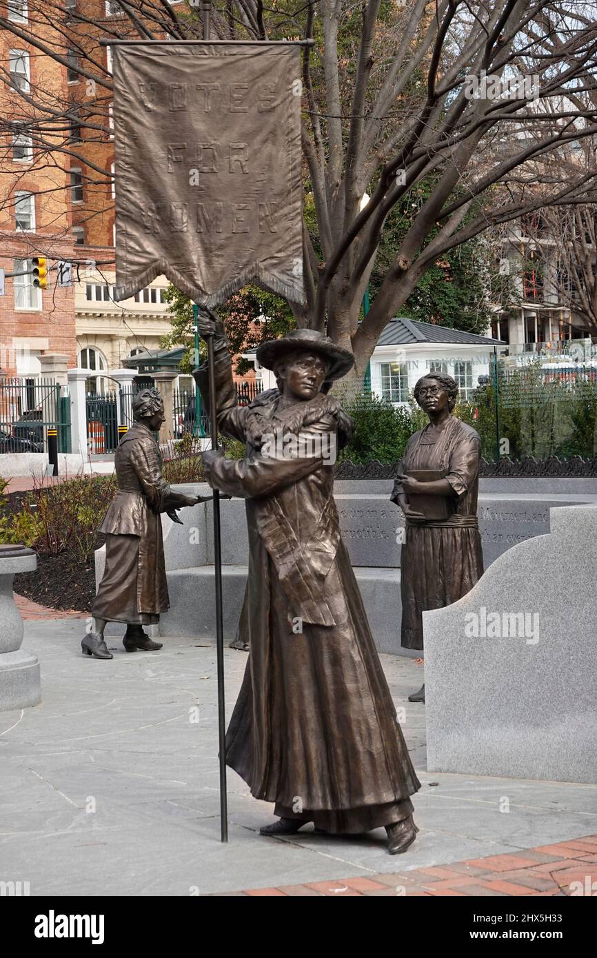Voices from the Garden: The Virginia Women's monument in Richmond VA Stock Photo