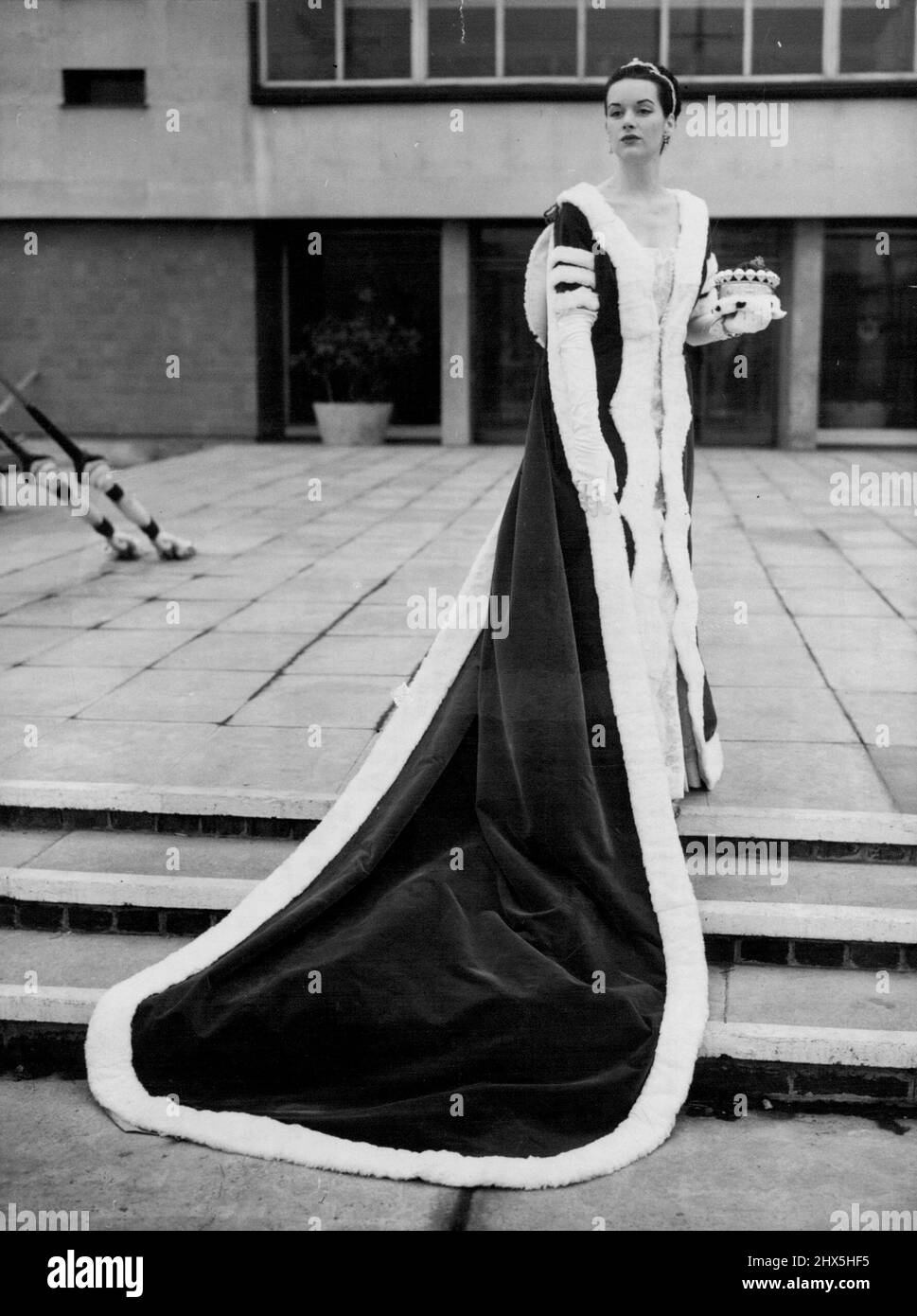Peeress Robe Coronation in Fashion Parade A Peeress's Coronation robe, designed by ...