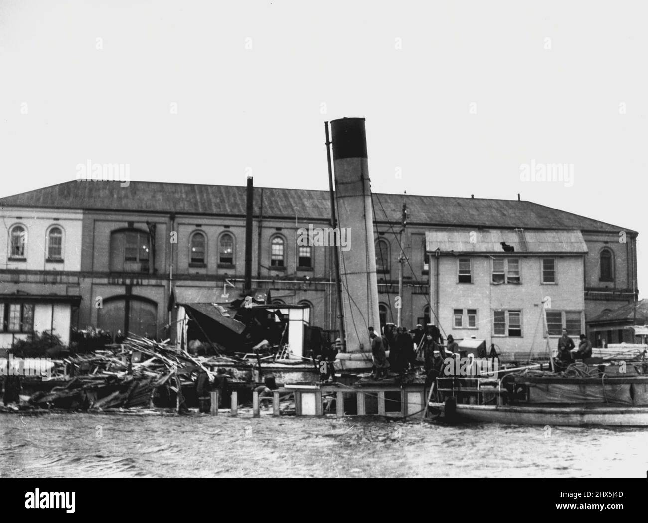 Navy depot ship Kuttabur sunk by Japanese in Sydney Harbour. June 1