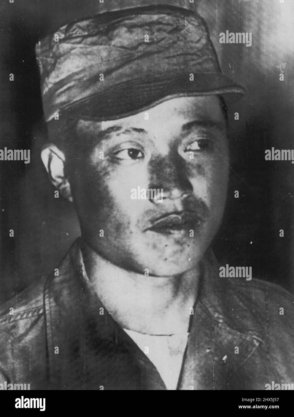 He Flew MIG Into Un Hands -- This is the senior lieutenant of the North Korean air force who took off on a training flight in a MIG-15 and then set down on Kimpo airport near Seoul and turned his Communist fighter over to UN forces. While he posed willingly for this picture, the pilot declined use of his name. At a news conference he said he didn't want to stay in Communist Korea. September 22, 1953. (Photo by AP Wirephoto). Stock Photo