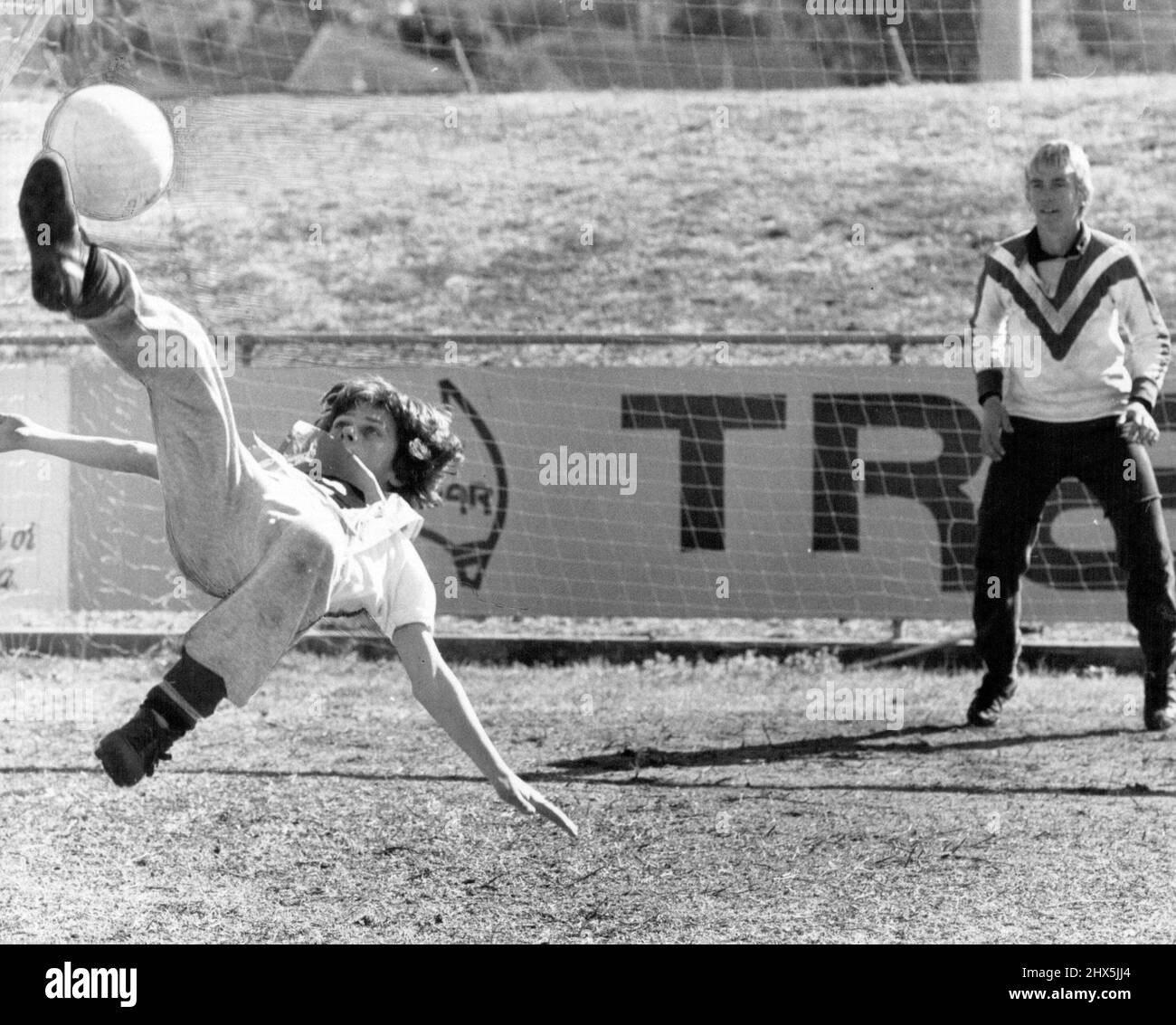 Children Soccer Training Camps - Soccer General. August 6, 1983. Stock Photo