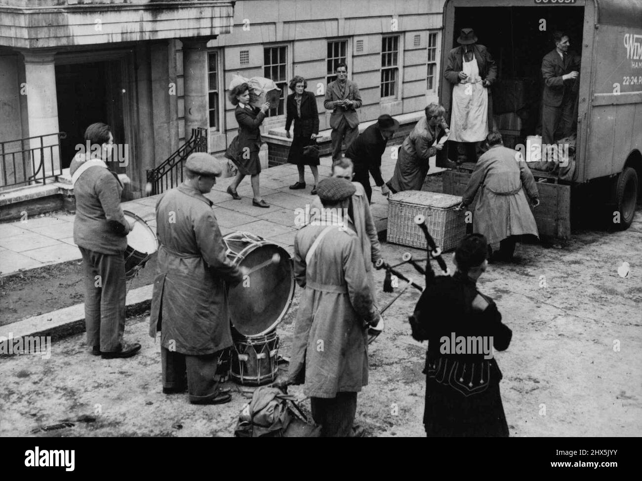 Squatters moving out of the Duchess of Bedford Mansions, Kensington